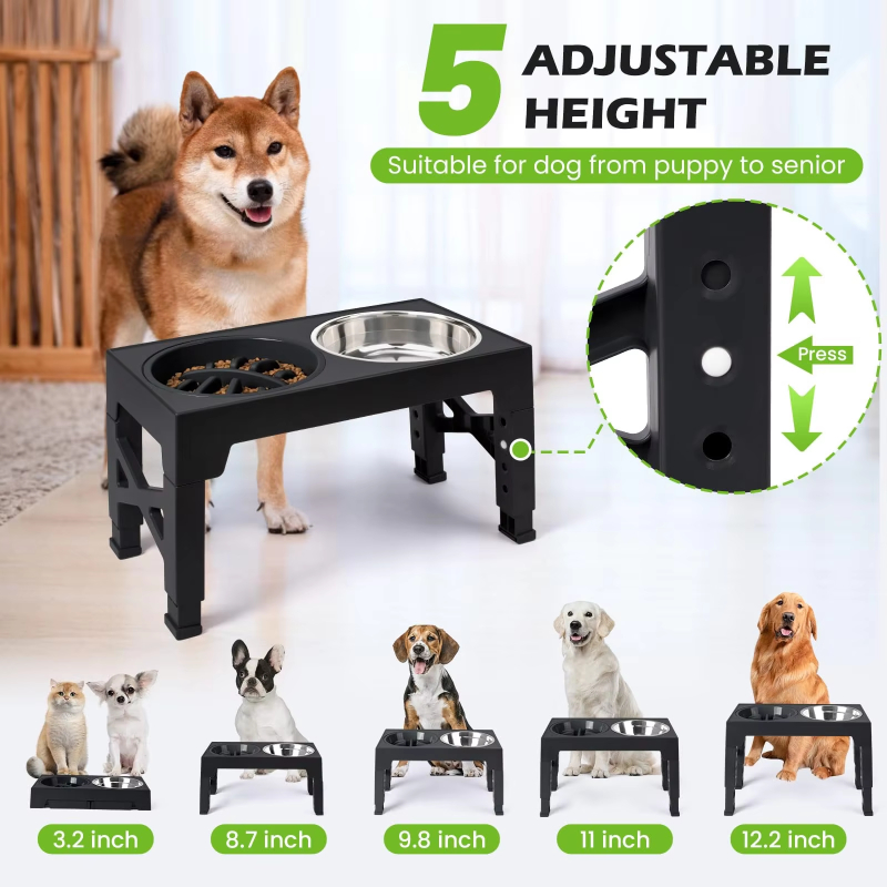 Elevated Dog Feeder Bowls Adju - Royal Canin Food Medium ulasan dan harga