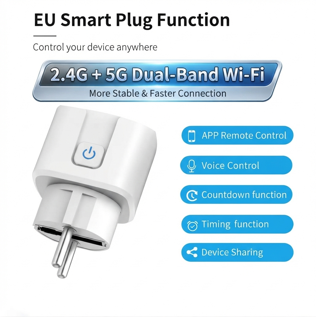 Tuya WiFi Dual-Band 2.4G&5G 16 - Timer Dual Outlet ulasan dan harga