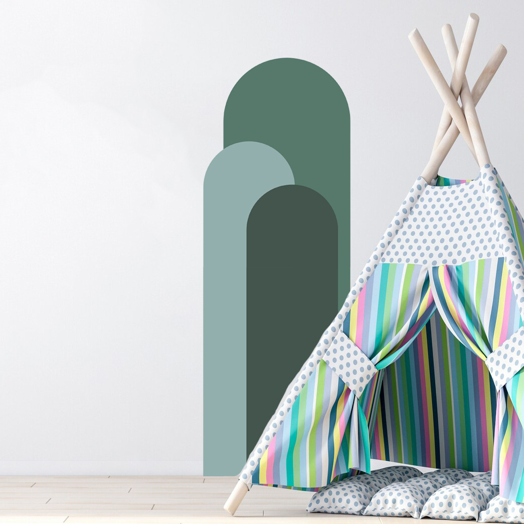 Bohemian Arch Wall Stickers Li - Pvc Panel Background ulasan dan harga