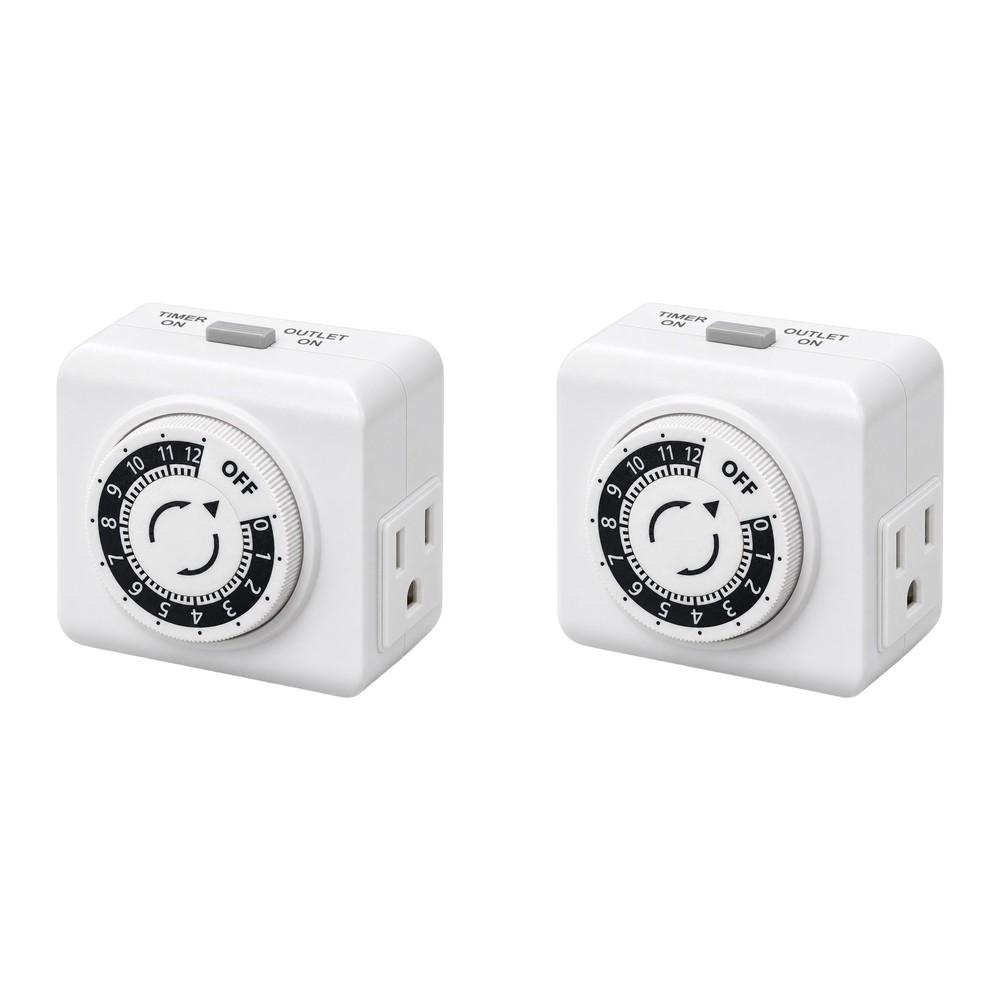 2 Pack 24 Hour Indoor Mechanic - Timer Dual Outlet ulasan dan harga